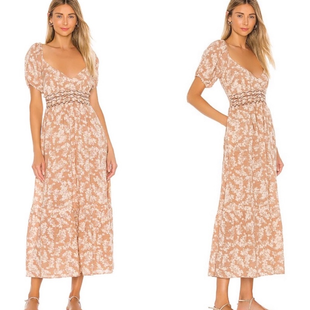 FREE PEOPLE ELLIE PRINTED MAXI DRESS NWOT